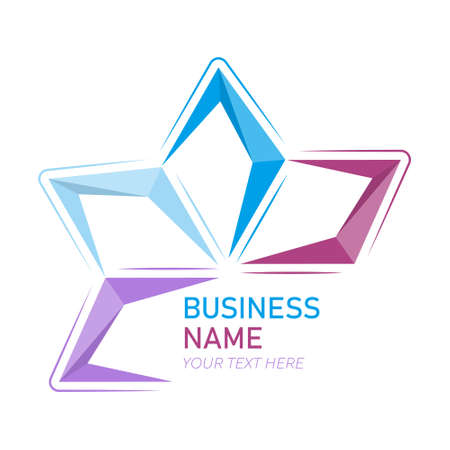 Abstract flower. Template for logo, emblem, brand, websites and applications. Flat design.のイラスト素材