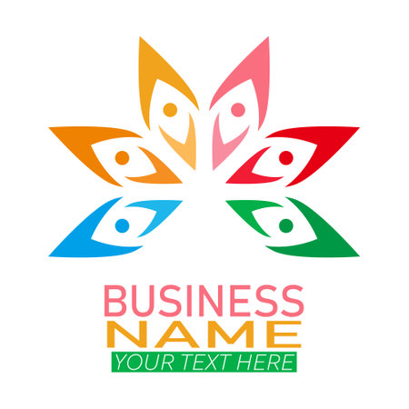 Abstract flower. Template for logo, emblem, brand, websites and applications. Flat design.のイラスト素材