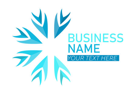 Abstract flower. Template for logo, emblem, brand, websites and applications. Flat design.のイラスト素材