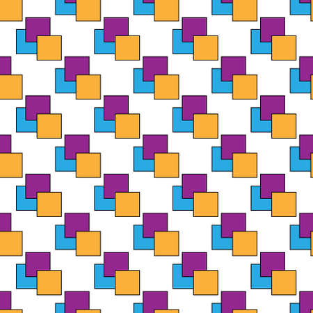 Seamless color geometric pattern of squares for texture, textiles, packaging, and simple backgrounds. Simple design.のイラスト素材