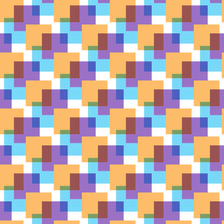 Seamless color geometric pattern of squares for texture, textiles, packaging, and simple backgrounds. Simple design.のイラスト素材