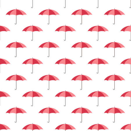Umbrella. Seamless pattern for texture, textiles, packaging, and simple backgrounds. Flat style.のイラスト素材