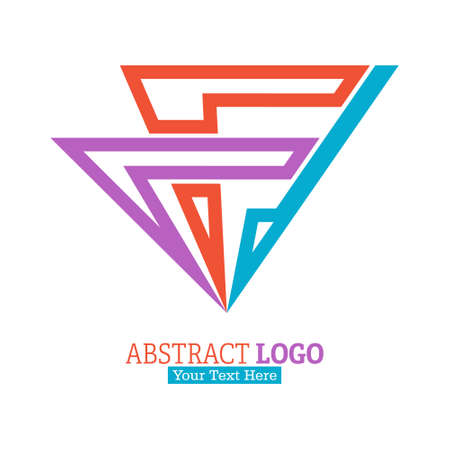 Abstract color logo. Vector illustration for a logo, brand, sticker, or logo isolated on a white backgroundのイラスト素材