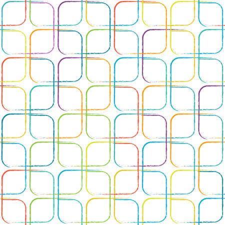 Intersecting squares seamless pattern for textures, textiles, packaging and simple backgrounds. Flat...