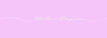 Mother's Day calligraphy lettering on pink background for postcards, posters, invitations and creative design. Simple Styleのイラスト素材