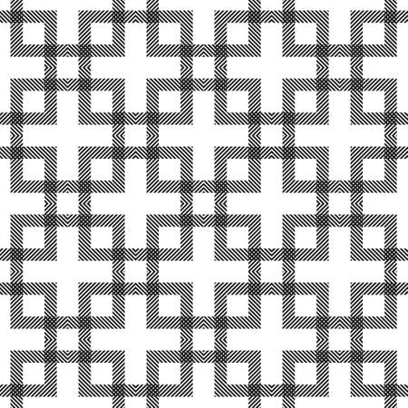 Geometric color-editable pattern of intersecting lines for textures, textiles, and simple backgrounds. Flat styleのイラスト素材