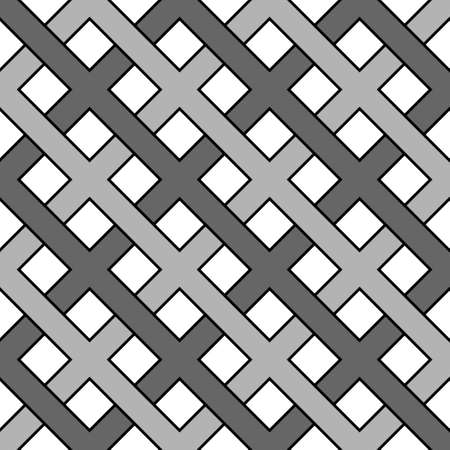 Geometric color-editable pattern of intersecting lines for textures, textiles, and simple backgrounds. Flat styleのイラスト素材