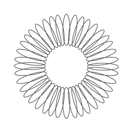 round openwork ornament. Decorative round frame. Elegant design, simple styleのイラスト素材