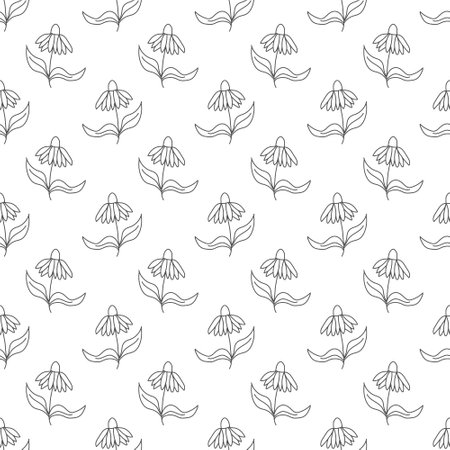 Seamless floral pattern for texture, textiles and simple backgrounds. Vector illustrationのイラスト素材