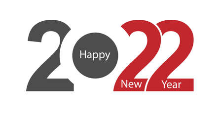 2022. Happy New Year. Greeting lettering for cards, banners, calendars, posters and creative...