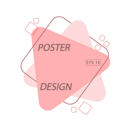 Geometric banner made of contour and silhouette triangles and squares for advertising, marketing and printed products. Vector illustration of the ENP 10.のイラスト素材