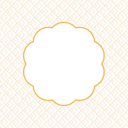 background with a flower figure in the center with a place for text, photos or illustrations for greetings, postcards, banners and creative designs. Flat styleのイラスト素材