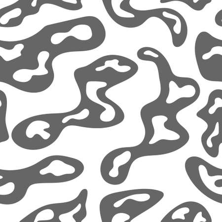 Seamless abstract pattern of arbitrary shapes for textures, textiles, and simple backgrounds. Flat styleのイラスト素材