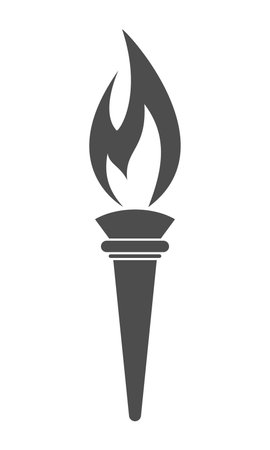 torch icon. Vector image for logos, websites, applications and thematic design, flat style.のイラスト素材