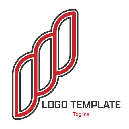 logo template for a business, company or corporation. Flat styleのイラスト素材