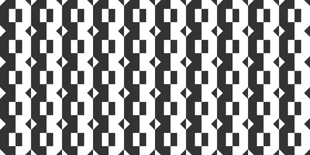 Seamless editable monochrome vector rectangles and squares pattern for textures, textiles, simple backgrounds, covers and banners. Flat styleのイラスト素材