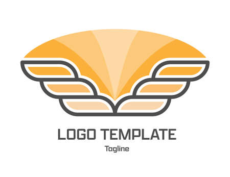 logo template for a business, company or corporation. Flat styleのイラスト素材