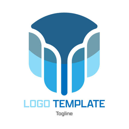 logo template for a business, company or corporation. Flat styleのイラスト素材