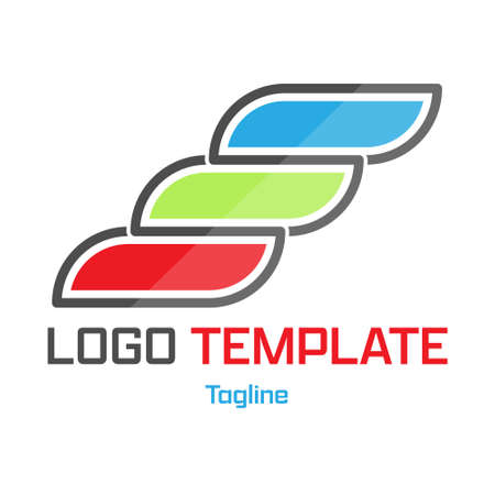 logo template for a business, company or corporation. Flat styleのイラスト素材