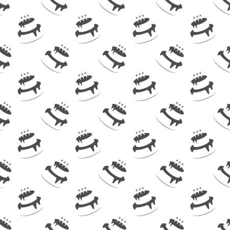 seamless birthday cake pattern with candles for texture, textiles and simple backgrounds. Flat styleのイラスト素材