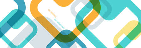 Geometric background of abstract squares. A color template for backgrounds, covers, presentations, and business projects. Flat styleのイラスト素材