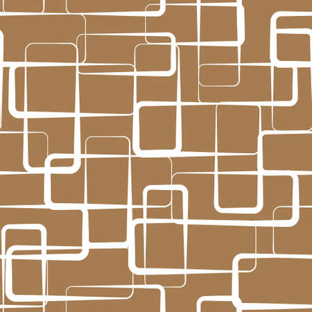 Seamless abstract pattern of intersecting contour shapes imitating rectangles. Vector illustration for textures, textiles, simple backgrounds, covers and banners. Flat styleのイラスト素材