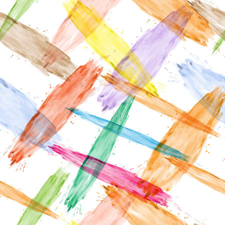 Abstract color seamless watercolor pattern with brush strokes for texture, banners, textiles and simple backgrounds. Flat style.のイラスト素材