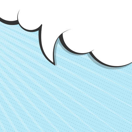 pop art-style speech bubble. Background for the text in the style of comics. Flat designのイラスト素材
