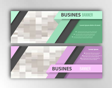 Abstract template for the design of a web banner with space for photos, text and visual information. Simple style.のイラスト素材