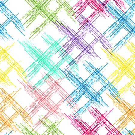 set of patterns with geometric intersecting elements for banners, covers, textures, textiles and simple backgrounds in a minimalist style. Flat designのイラスト素材
