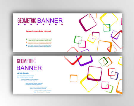 set of patterns with geometric intersecting elements for banners, covers and simple backgrounds in a minimalist style. Flat designのイラスト素材