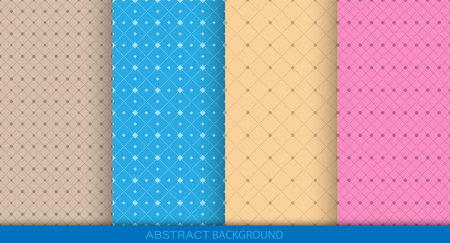 set of abstract patterns for banners, covers, textures, textiles and simple backgrounds in a minimalist style. Flat designのイラスト素材