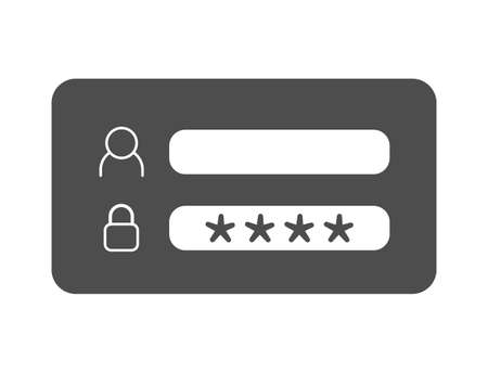 window icon for logging in to the system, website or application. Flat style.のイラスト素材