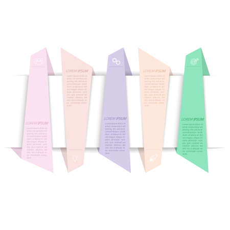 infographics. Visualization of business data, projects, trainings, development plans and strategies. Pictograms of processes. flat style.のイラスト素材