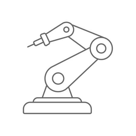 A robotic machine. Vector icon for mobile applications and web design. flat linear style.のイラスト素材