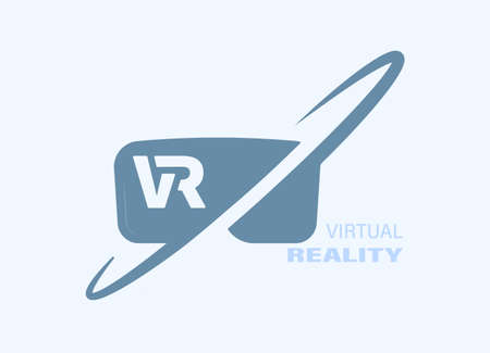 VR. The icon of the virtual reality logo. vector illustration.のイラスト素材
