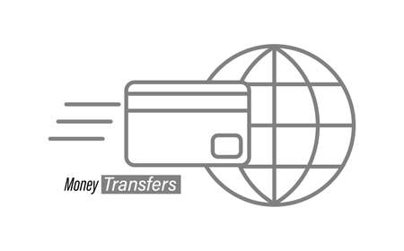 Icon of international money transfers for websites and applications.のイラスト素材