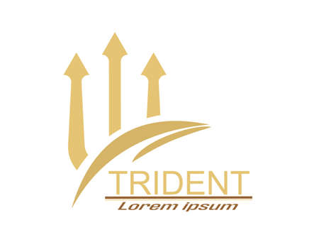 trident logo. A simple vector illustration for a trademark, logo or sticker.