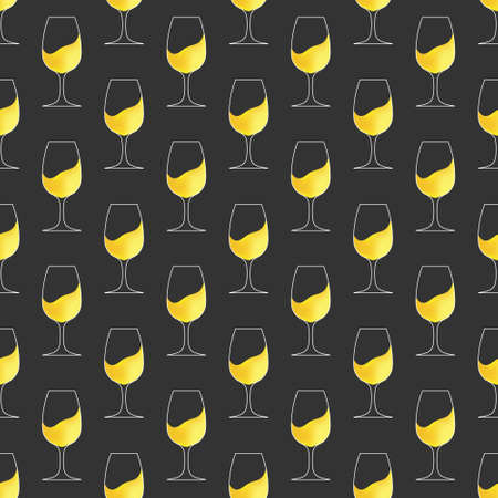 pattern with a glass of wine. Illustration for texture, textiles and creative designのイラスト素材