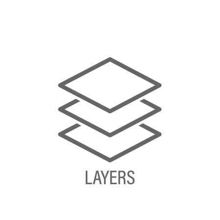layer icon. Vector illustration for websites, applications and application tools. contour icon. flat style.のイラスト素材