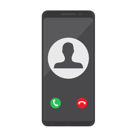 A conversation on a smartphone. Vector illustration in a flat style. simple designのイラスト素材