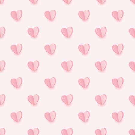 Seamless pattern of hearts. A symbol of love for postcards, greetings, covers and simple backgroundsのイラスト素材
