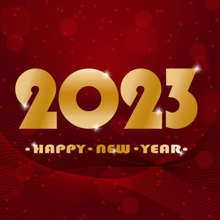 Happy New Year 2023. Background for New Year and Christmas greetings. template for postcards,...