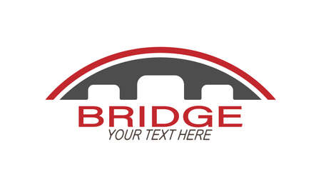 Bridge. Logo, brand, or sticker template for websites, apps, and theme design. flat styleのイラスト素材