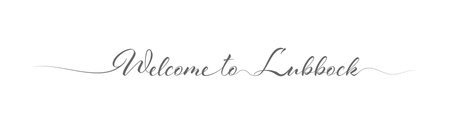 Welcome to Lubbock. Stylized calligraphic greeting inscription in one line. simple styleのイラスト素材