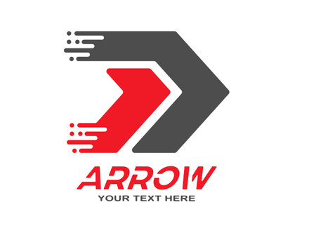 Arrow. A creative design template for the logo of a business, company, websites, mobile applications and the embodiment of creative ideas. flat style.のイラスト素材