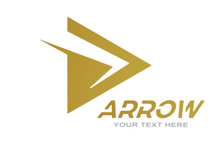 Arrow. A creative design template for the logo of a business, company, websites, mobile applications and the embodiment of creative ideas. flat style.のイラスト素材