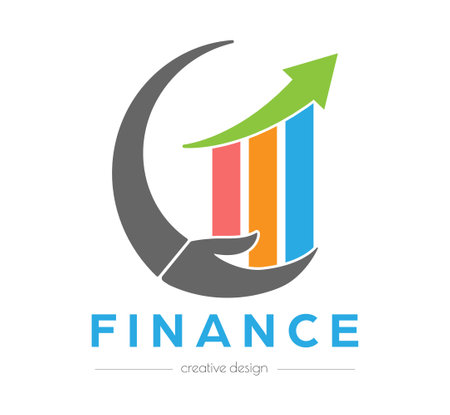 Chart. Vector template for for logo, sticker, logo or brand. Illustration for websites, applications and creative ideas. flat styleのイラスト素材