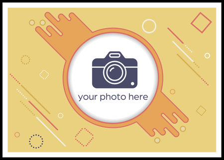 A poster with a place for a photo, a picture and an arbitrary image.のイラスト素材