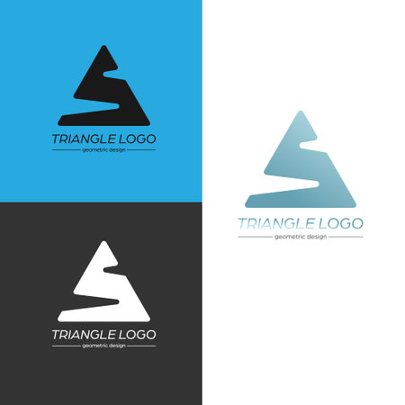 triangle. Geometric logo for business, company and the implementation of a creative idea. flat styleのイラスト素材